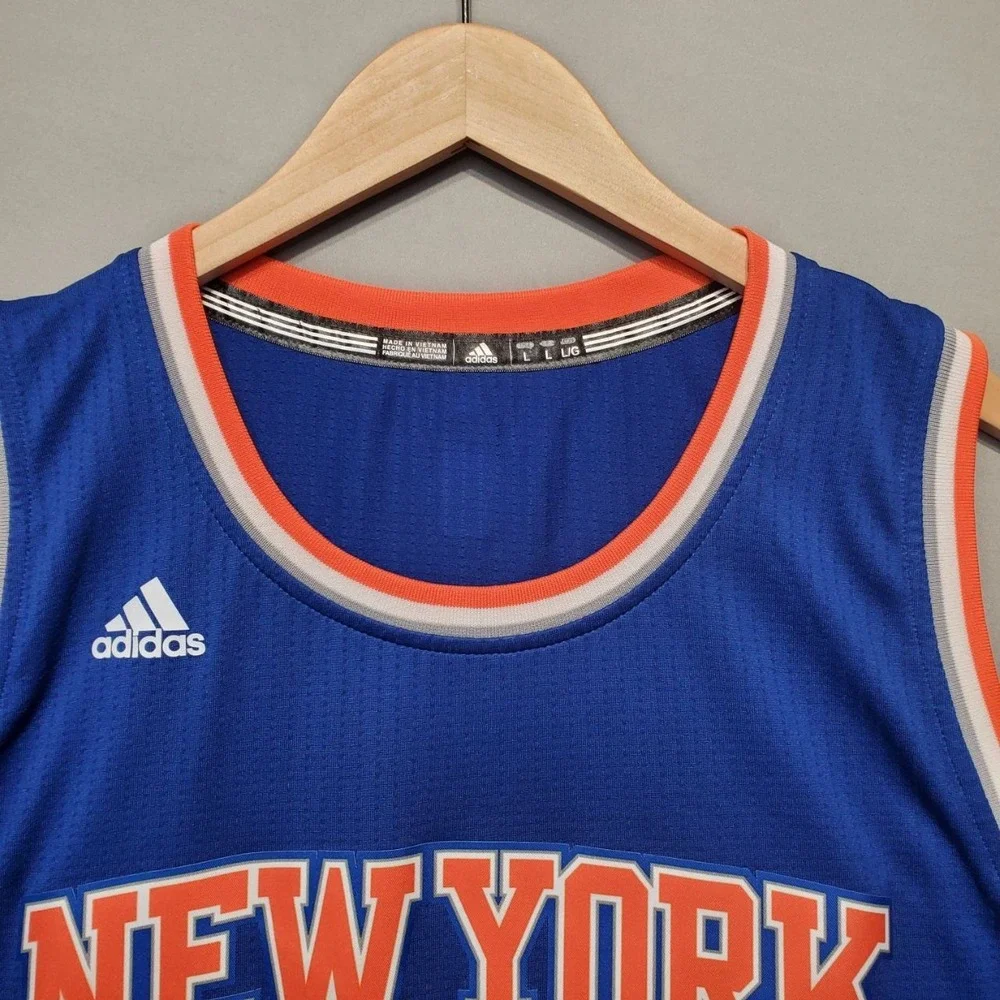 Adidas Kristaps Porzingis New York Knicks Mens Large Blue Basketball Jersey NBA‎